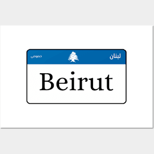 Beirut license plate Posters and Art